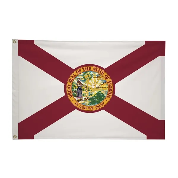 2' x 3' state flag made of nylon with a snow-white... from ASI 87188 Showdown Displays