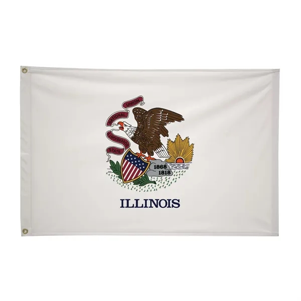 2' x 3' state flag made of nylon with a snow-white... from ASI 87188 Showdown Displays