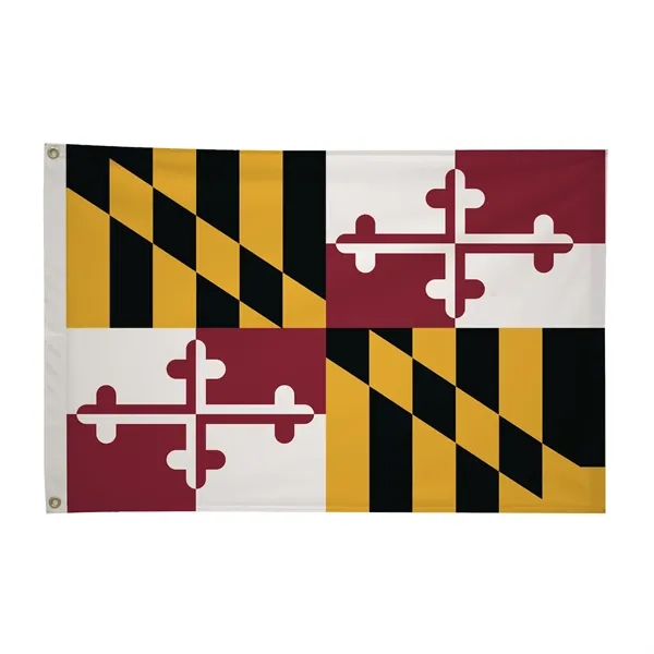 2' x 3' state flag made of nylon with a snow-white... from ASI 87188 Showdown Displays