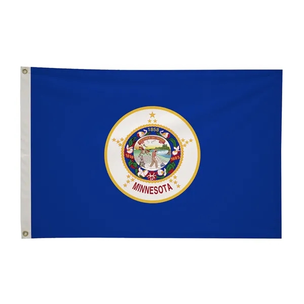 2' x 3' state flag made of nylon with a snow-white... from ASI 87188 Showdown Displays