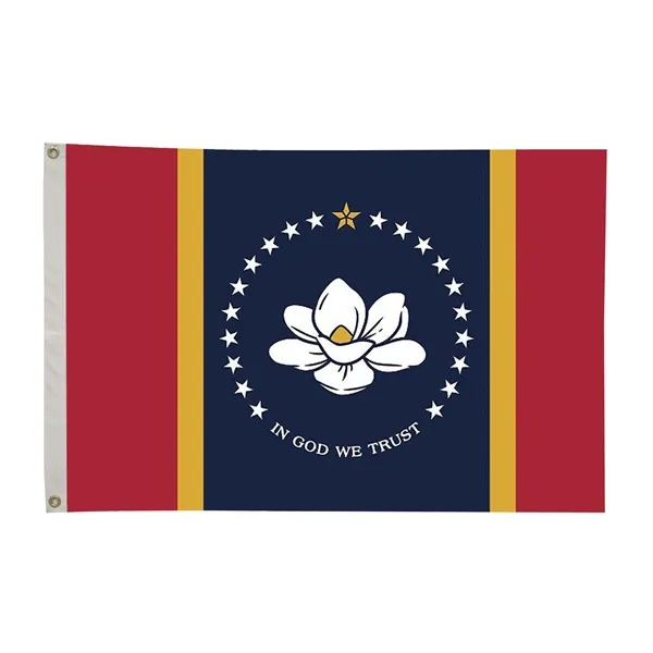 2' x 3' state flag made of nylon with a snow-white... from ASI 87188 Showdown Displays