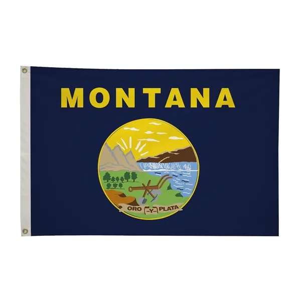 2' x 3' state flag made of nylon with a snow-white... from ASI 87188 Showdown Displays