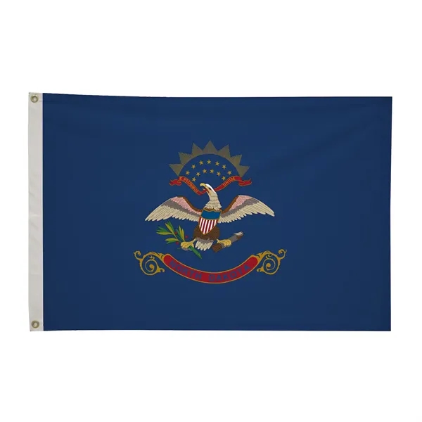 2' x 3' state flag made of nylon with a snow-white... from ASI 87188 Showdown Displays