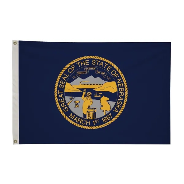 2' x 3' state flag made of nylon with a snow-white... from ASI 87188 Showdown Displays