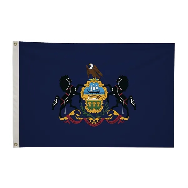 2' x 3' state flag made of nylon with a snow-white... from ASI 87188 Showdown Displays