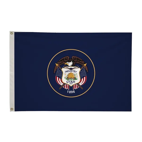 2' x 3' state flag made of nylon with a snow-white... from ASI 87188 Showdown Displays