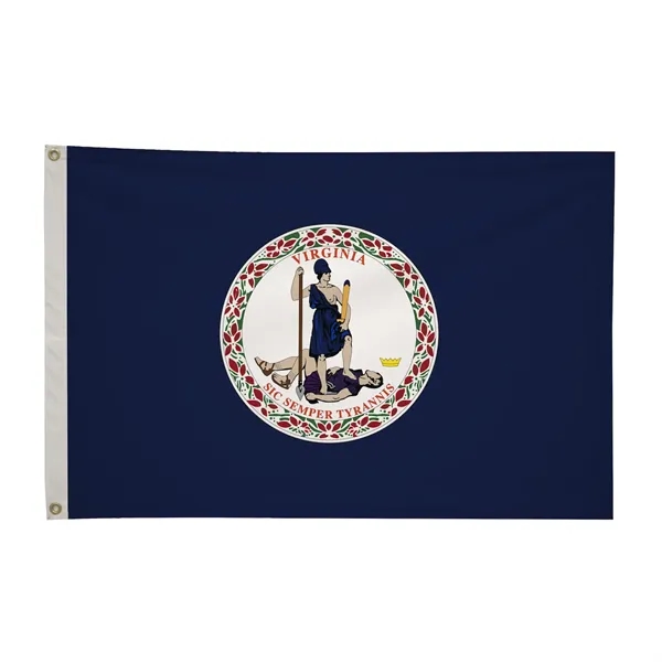 2' x 3' state flag made of nylon with a snow-white... from ASI 87188 Showdown Displays