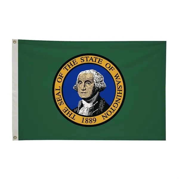 2' x 3' state flag made of nylon with a snow-white... from ASI 87188 Showdown Displays