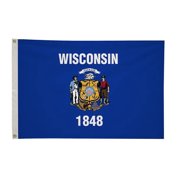 2' x 3' state flag made of nylon with a snow-white... from ASI 87188 Showdown Displays