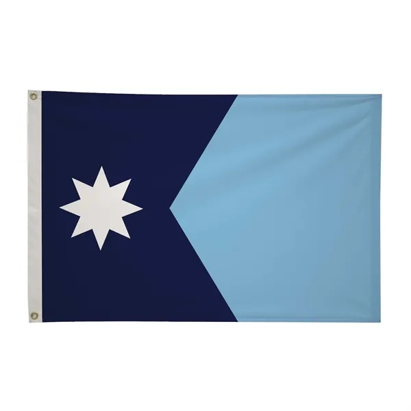 2' x 3' state flag made of nylon with a snow-white... from ASI 87188 Showdown Displays