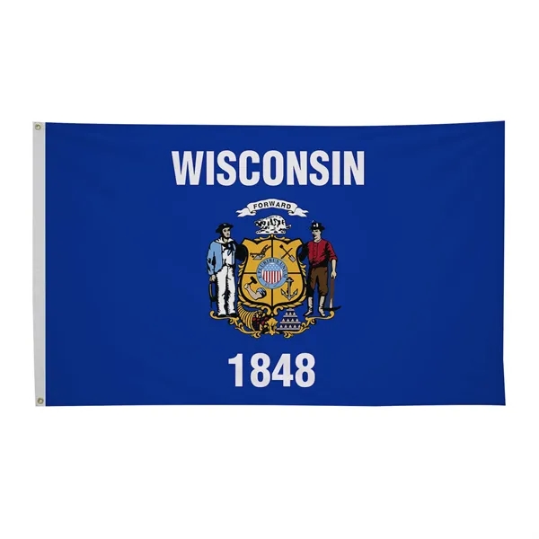 3' x 5' state flag made of nylon with a snow-white... from ASI 87188 Showdown Displays