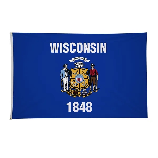 4' x 6' state flag made of nylon with a snow-white... from ASI 87188 Showdown Displays