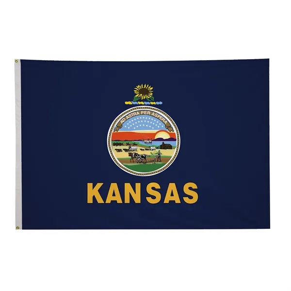 5' x 8' state flag made of nylon with a snow-white... from ASI 87188 Showdown Displays