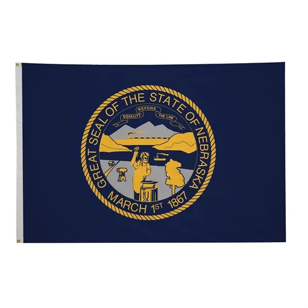 5' x 8' state flag made of nylon with a snow-white... from ASI 87188 Showdown Displays