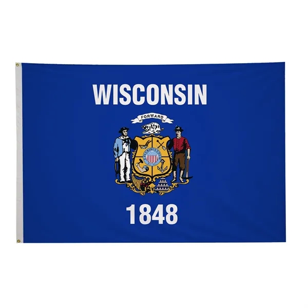 5' x 8' state flag made of nylon with a snow-white... from ASI 87188 Showdown Displays