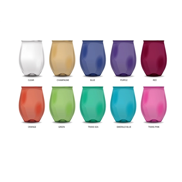 Shatter proof PET plastic made 16 Oz wine glass.... from ASI 92868 US Poly Enterprise Inc / The Poly Line