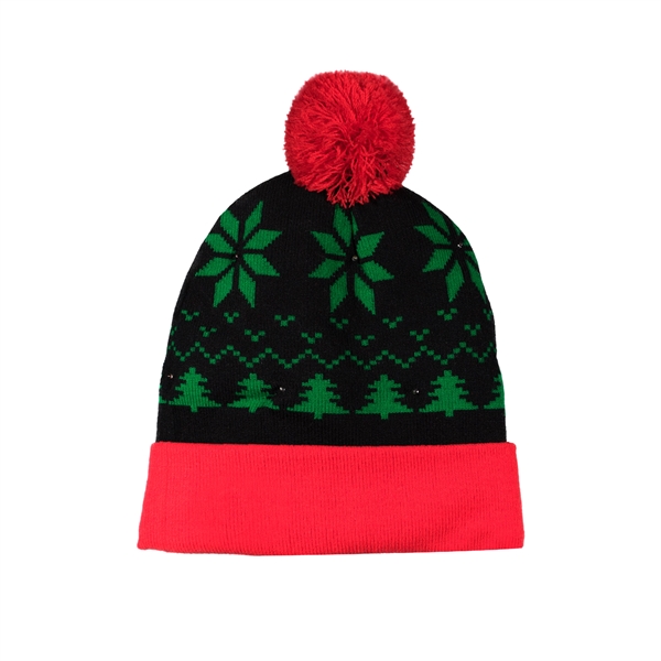 LED light-up, holiday-themed knit hat.... from ASI 42016 Brighter Promotions Inc