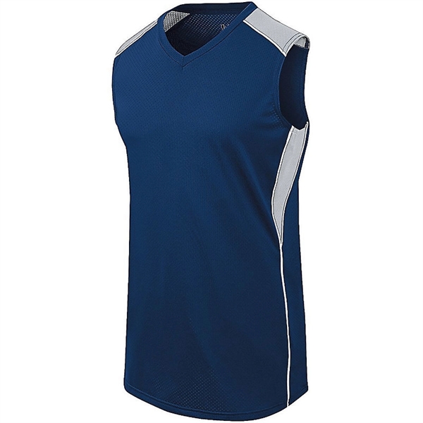 Girls sleeveless softball jersey with v-neck collar, 100% polyester wicking fabric.... from ASI 37461 Augusta Sportswear