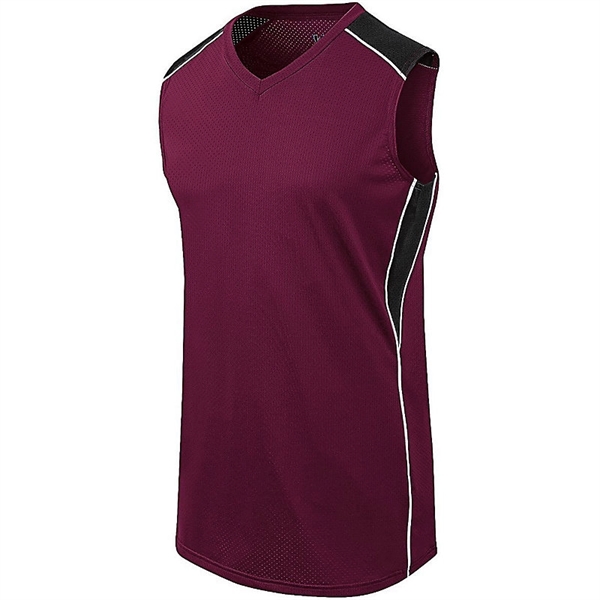 Girls sleeveless softball jersey with v-neck collar, 100% polyester wicking fabric.... from ASI 37461 Augusta Sportswear
