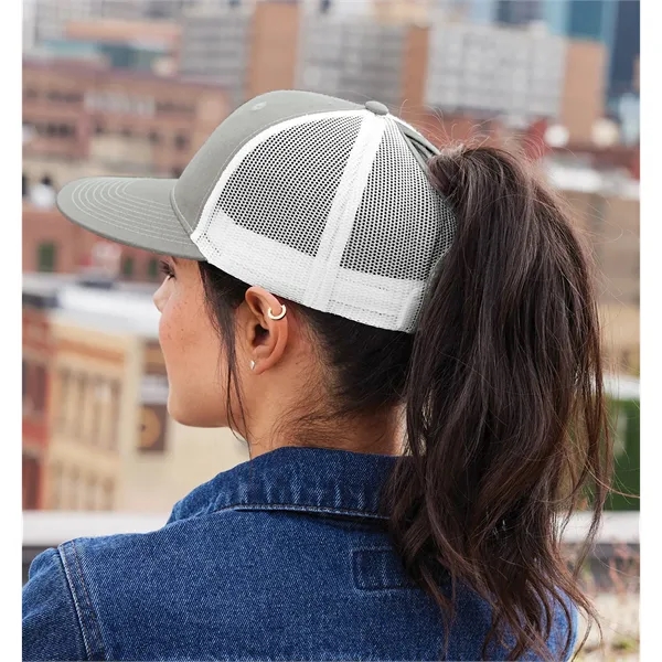 LC111 ponytail cap with mesh back, high opening, and snapback fit-great... from ASI 72657 Active Life Promo / Active Life