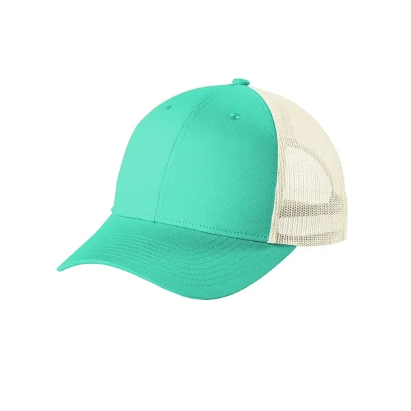 Structured low-profile trucker cap with breathable mesh, snapback fit, and solid... from ASI 72657 Active Life Promo / Active Life