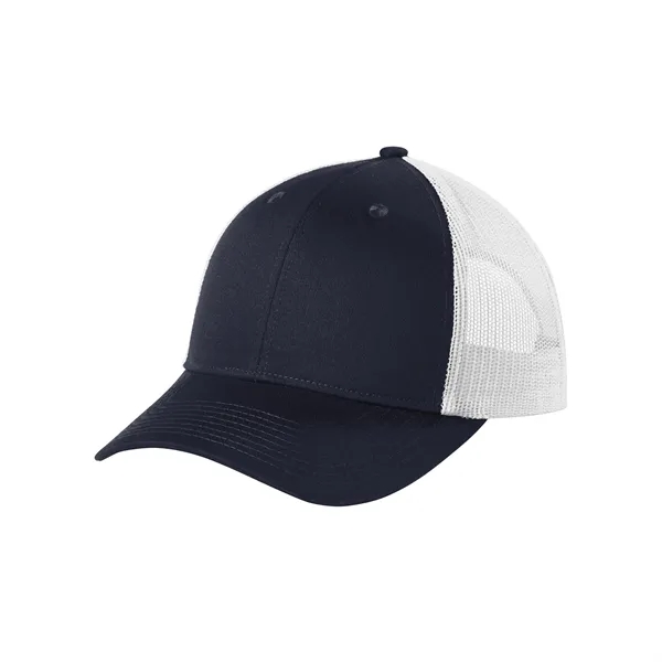 Structured low-profile trucker cap with breathable mesh, snapback fit, and solid... from ASI 72657 Active Life Promo / Active Life