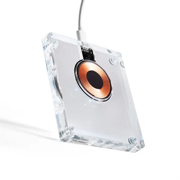 A modern looking, fast wireless charger with an eye catching clear... from ASI 91435 Tomax USA / Tomax