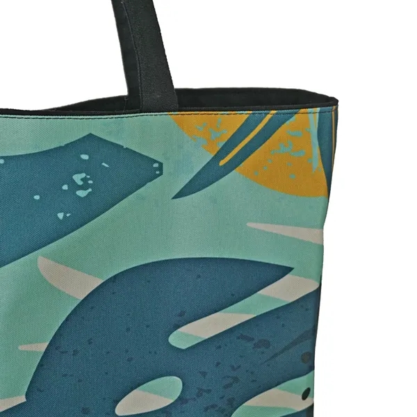 Reversible Black Cotton Tote w/Full Color Sublimated Liner, 15" h x... from ASI 67557 LimeLight Ent / Limelight USA