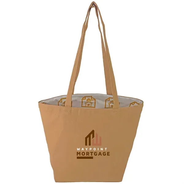 Reversible Black Cotton Tote w/Full Color Sublimated Liner, 15" h x... from ASI 67557 LimeLight Ent / Limelight USA