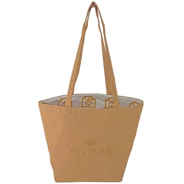 Reversible Black Cotton Tote w/Full Color Sublimated Liner, 15" h x... from ASI 67557 LimeLight Ent / Limelight USA