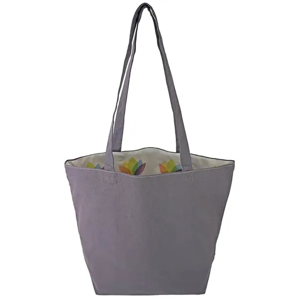 Reversible Black Cotton Tote w/Full Color Sublimated Liner, 15" h x... from ASI 67557 LimeLight Ent / Limelight USA