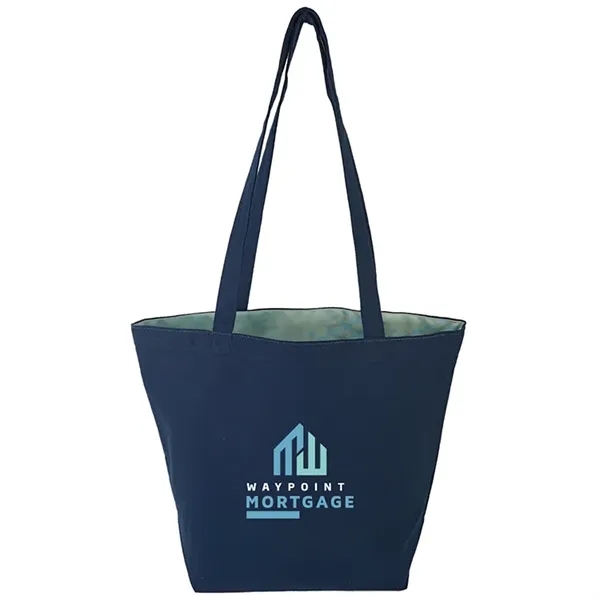 Reversible Black Cotton Tote w/Full Color Sublimated Liner, 15" h x... from ASI 67557 LimeLight Ent / Limelight USA