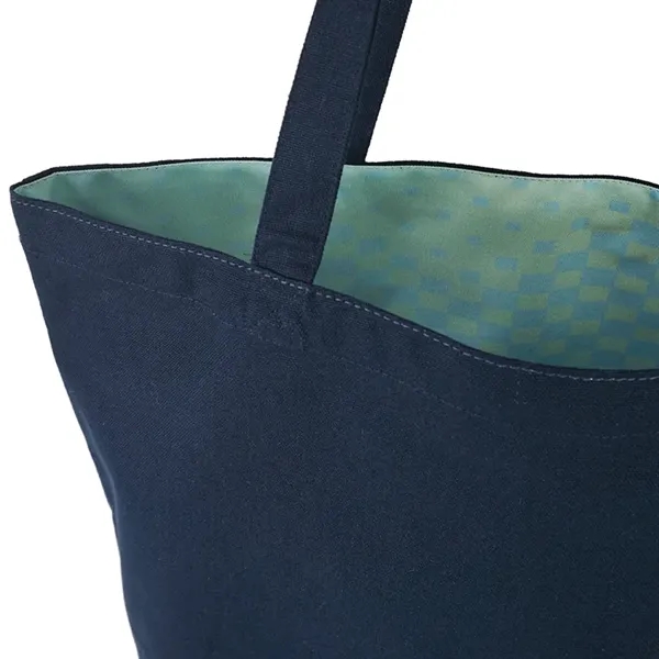 Reversible Black Cotton Tote w/Full Color Sublimated Liner, 15" h x... from ASI 67557 LimeLight Ent / Limelight USA