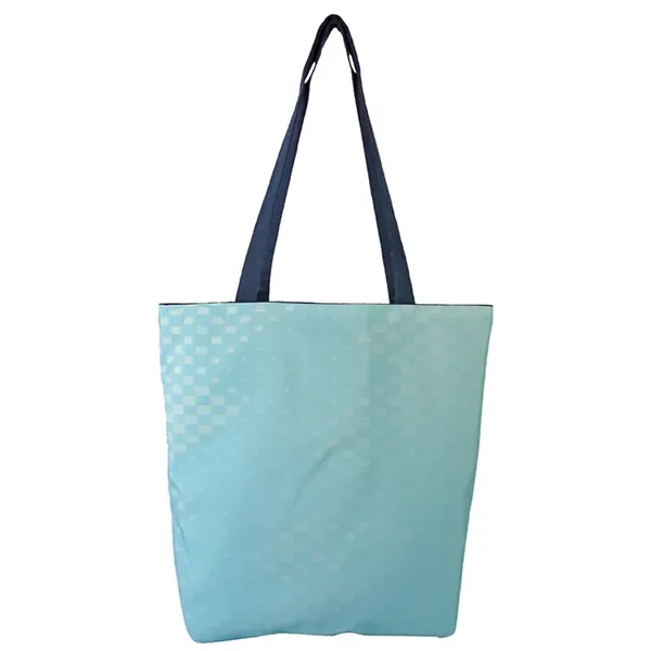 Reversible Black Cotton Tote w/Full Color Sublimated Liner, 15" h x... from ASI 67557 LimeLight Ent / Limelight USA
