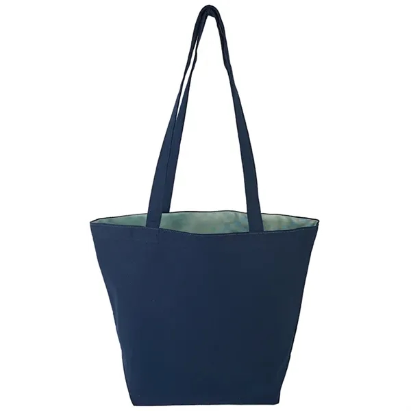 Reversible Black Cotton Tote w/Full Color Sublimated Liner, 15" h x... from ASI 67557 LimeLight Ent / Limelight USA