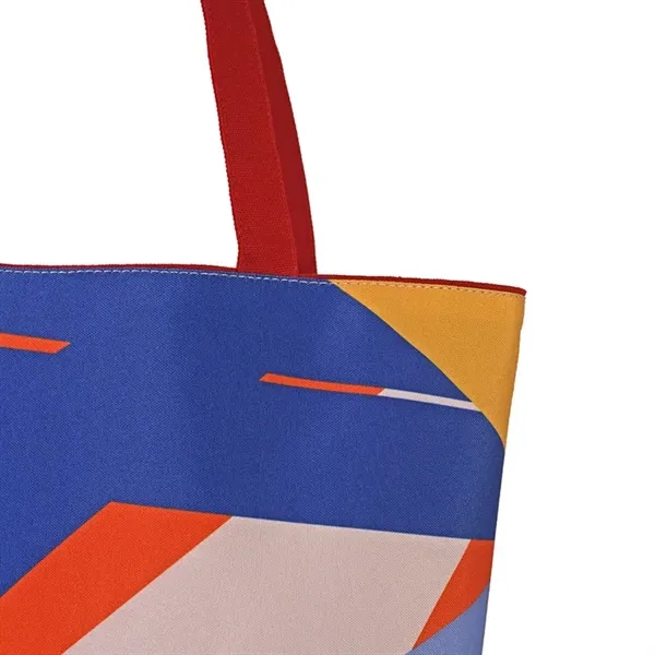 Reversible Black Cotton Tote w/Full Color Sublimated Liner, 15" h x... from ASI 67557 LimeLight Ent / Limelight USA