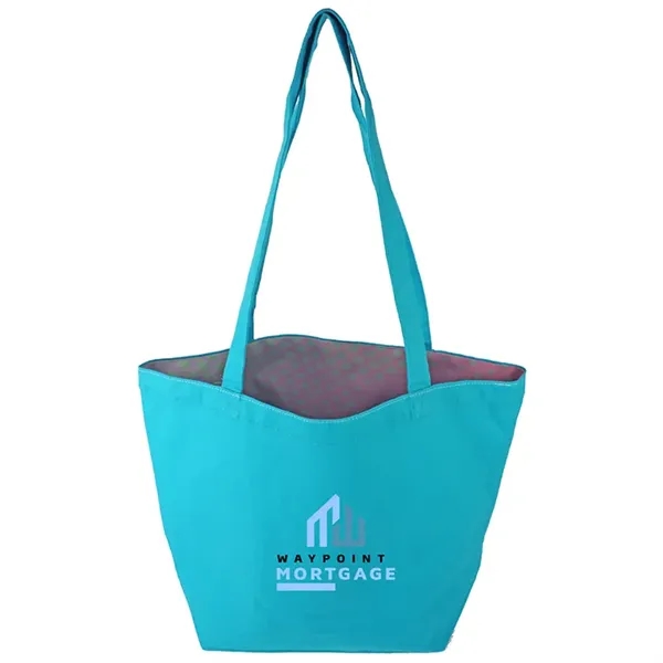 Reversible Black Cotton Tote w/Full Color Sublimated Liner, 15" h x... from ASI 67557 LimeLight Ent / Limelight USA
