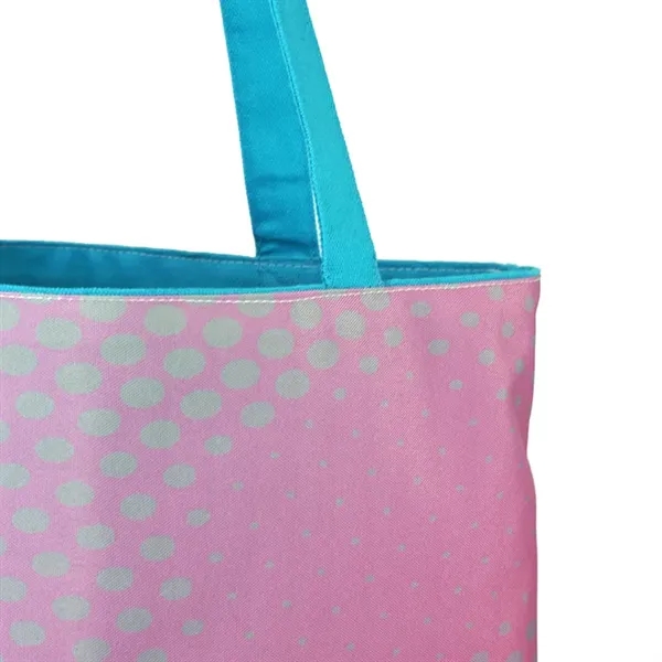 Reversible Black Cotton Tote w/Full Color Sublimated Liner, 15" h x... from ASI 67557 LimeLight Ent / Limelight USA