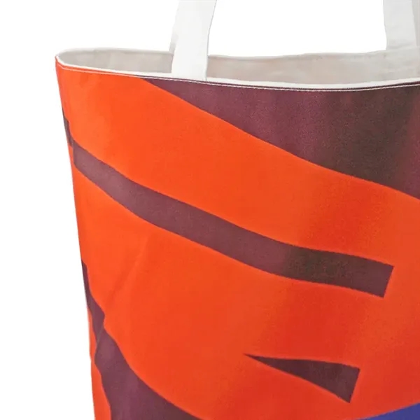 Reversible Black Cotton Tote w/Full Color Sublimated Liner, 15" h x... from ASI 67557 LimeLight Ent / Limelight USA