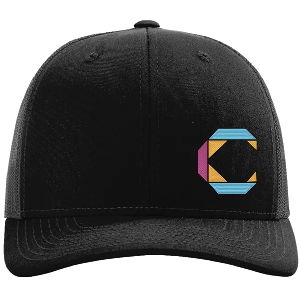 Richardson 112+ R-FLEX snapback six-panel cotton and polyester trucker cap with... from ASI 74601 Calico