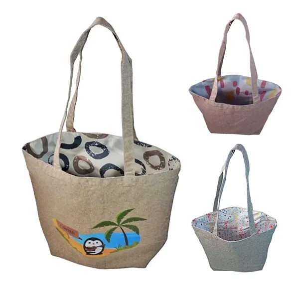 Reversible Colored Tweed Cotton Tote... from ASI 67557 LimeLight Ent / Limelight USA