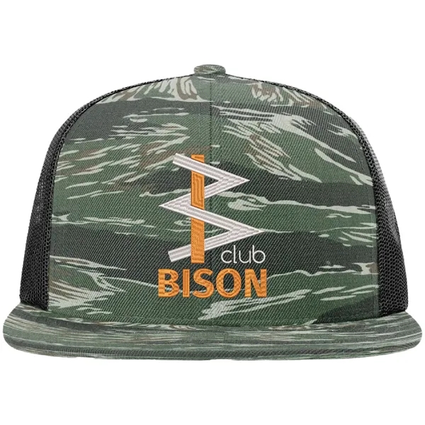 Six-panel, high-profile snapback wool blend flatbill trucker hat.... from ASI 74601 Calico