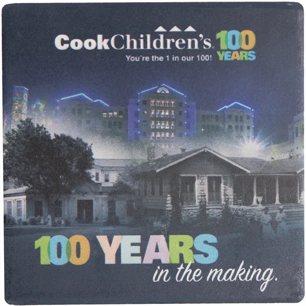 The 4 piece absorbing ceramic coaster set absorbs condensation and is... from ASI 61966 HPG / Beacon Promotions