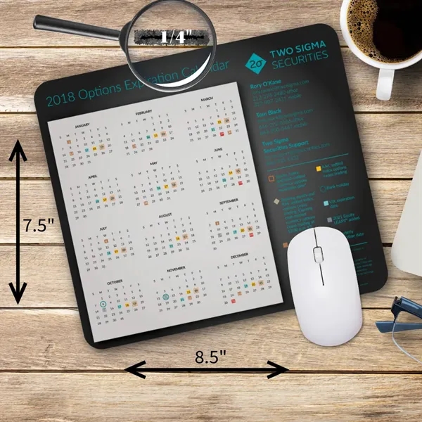 7.5" x 8.5" x 1/4" mouse pad with cloth surface, round... from ASI 59080 Halls & Company / ActNow Media, Inc.