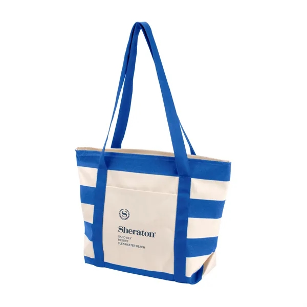 Striped Accent Boat Tote... from ASI 40480 Koozie Group