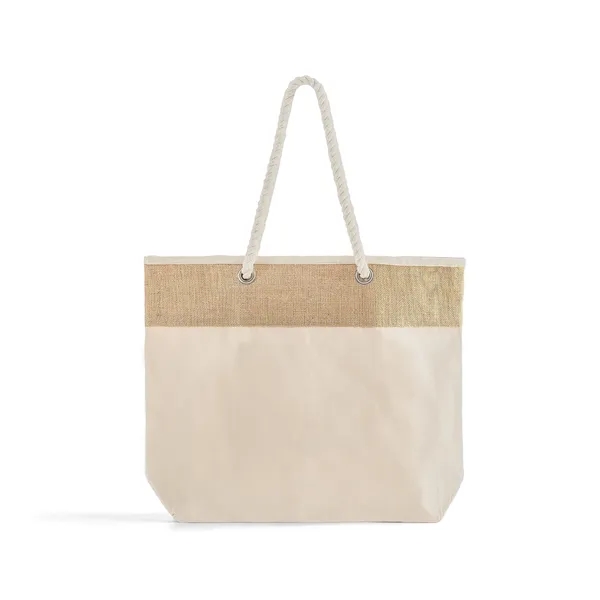 Bag made of 10 oz. cotton canvas and jute fabric with... from ASI 46420 Continental Mkting Svc Inc / CMBags
