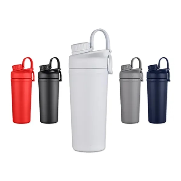 26-ounce stainless steel protein shaker bottle with double-wall insulation.... from ASI 98360 WOWLine
