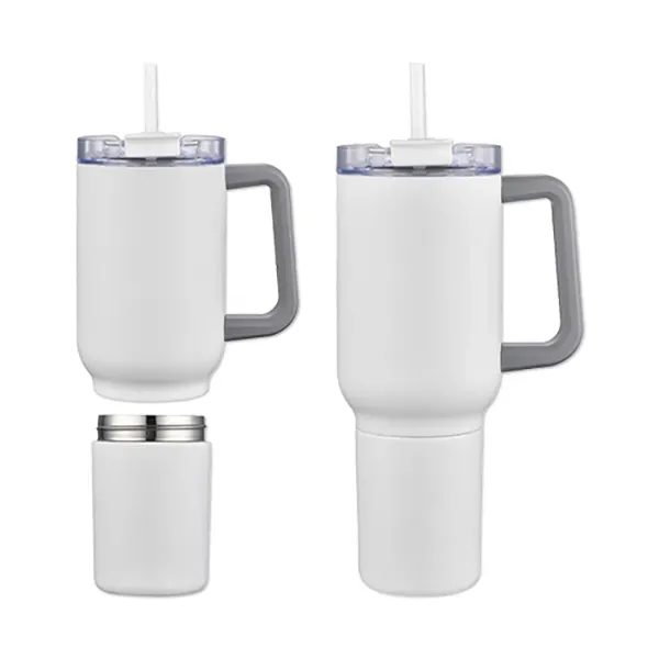 22-ounce stainless steel travel mug with double-wall insulation and gift box.... from ASI 98360 WOWLine