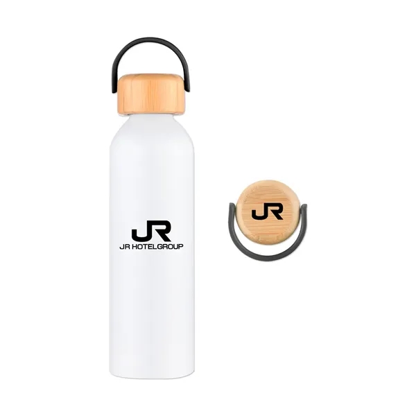 24-ounce aluminum water bottle with a bamboo lid.... from ASI 98360 WOWLine