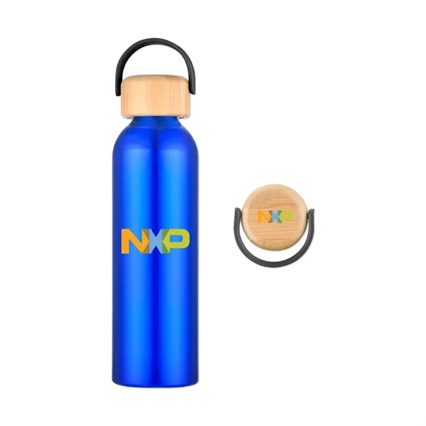 24-ounce aluminum water bottle with a bamboo lid.... from ASI 98360 WOWLine